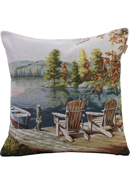 Belıeve Göl Sefası Goblen Kırlent 40*40 cm