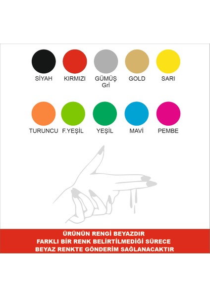 Araç Kadın Eli Sticker Sağ