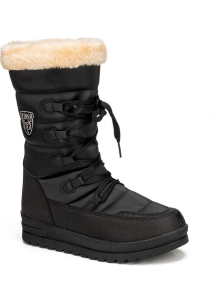 Kadın Siyah Termal Kürklü Kışlık Karbotu Ayakkabı 995