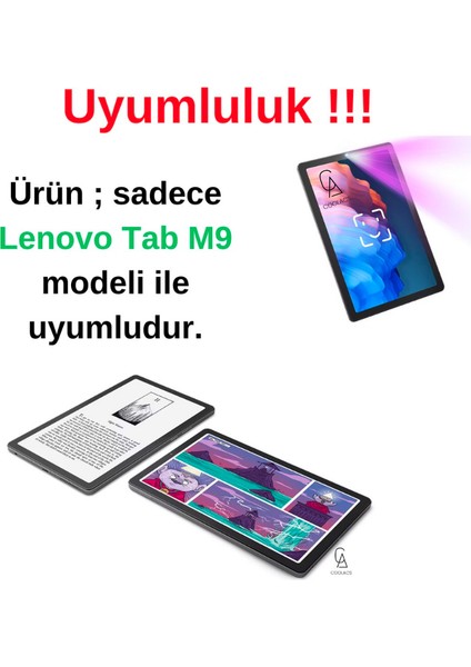 Lenovo Tab M9 9 Inç Uyumlu Kılıf Dönebilen Lastikli Kapaklı Koruyucu Kılıf