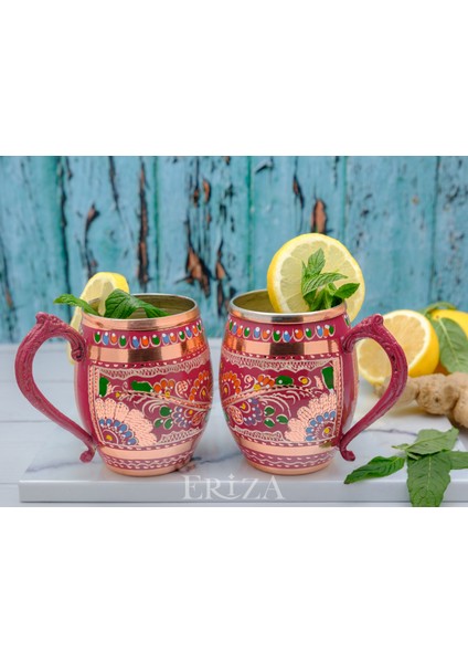 50 cc Işlemeli Kalaylı Kalın Bakır Bira Kokteyl Ayran Bardağı, Kadehi fiyatları