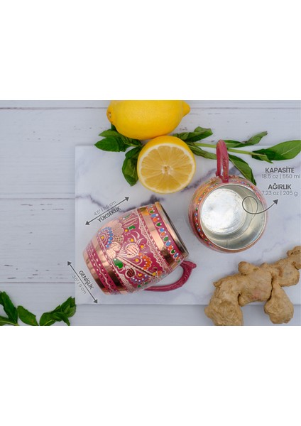 50 cc Işlemeli Kalaylı Kalın Bakır Bira Kokteyl Ayran Bardağı, Kadehi fırsatları