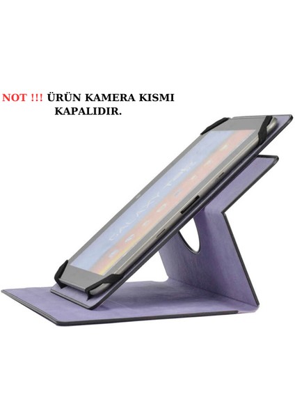 Lenovo Tab M9 9 Inç Uyumlu Dönebilen Lastikli Tablet Kılıfı Nano Ekran Koruyucu ve Kalem Seti