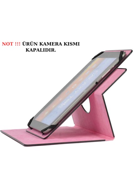 Lenovo Tab M9 9 Inç Uyumlu Dönebilen Lastikli Tablet Kılıfı Nano Ekran Koruyucu ve Kalem Seti