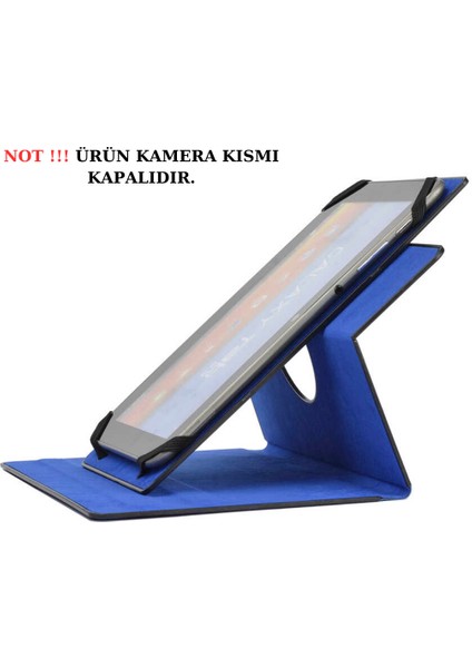 Lenovo Tab M9 9 Inç Uyumlu Dönebilen Lastikli Tablet Kılıfı Nano Ekran Koruyucu ve Kalem Seti