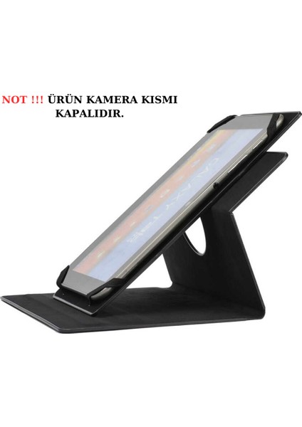 Lenovo Tab M9 9 Inç Uyumlu Dönebilen Lastikli Tablet Kılıfı Nano Ekran Koruyucu ve Kalem Seti