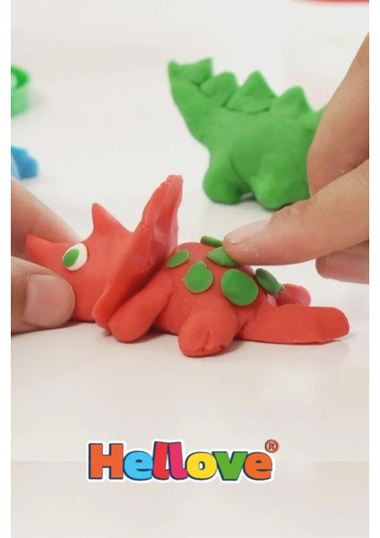 Kutulu Rengarenk Doğal Oyun Hamuru 6 Adet Oyun Hamuru Play Dough 6 x 100 Gram