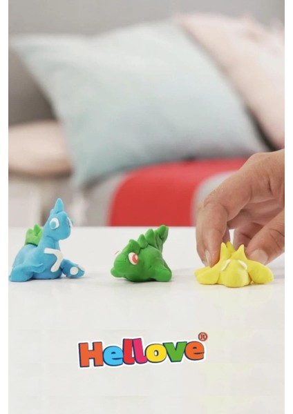 Kutulu Rengarenk Doğal Oyun Hamuru 6 Adet Oyun Hamuru Play Dough 6 x 100 Gram