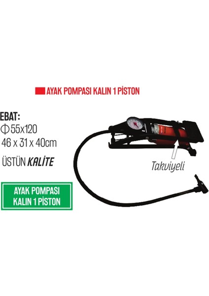 Ayak Pompası Kalın 1 Piston