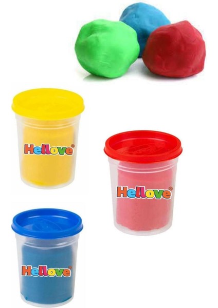 Kutulu Rengarenk Doğal Oyun Hamuru 3 Adet Oyun Hamuru Play Dough 3 x 100 Gram