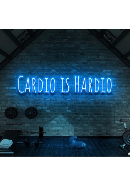 Cardıo Is Hardıo Yazılı Neon Tabela