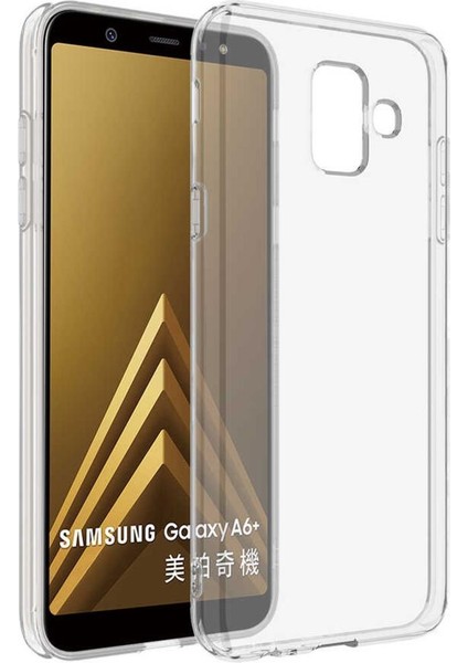 Galaxy A6 2018 Kılıf Ince ve Esnek Şeffaf Süper Silikon