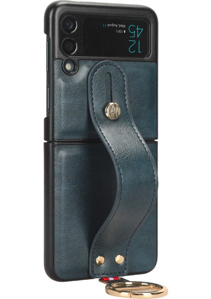 Samsung Galaxy Z Flip 3 5g Kılıf Ayarlanabilir Bileklik Kickstand Döngü Pu Deri Bilek Kayışı (Yurt Dışından) fiyatları