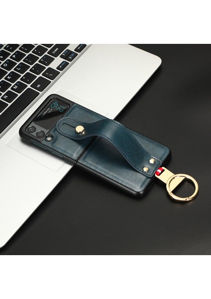 Samsung Galaxy Z Flip 3 5g Kılıf Ayarlanabilir Bileklik Kickstand Döngü Pu Deri Bilek Kayışı (Yurt Dışından) indirimleri