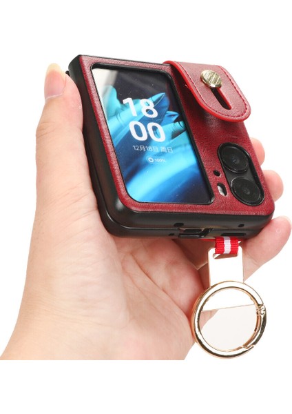 Oppo Fınd N2 Flıp 5g Kılıf Ayarlanabilir Bileklik Kickstand Döngü Pu Deri Bilek Kayışı (Yurt Dışından) fiyatları