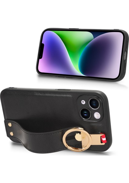 iPhone 12 Kılıf Ayarlanabilir Bileklik Kickstand Döngü Pu Deri Bilek Kayışı (Yurt Dışından) fiyatları