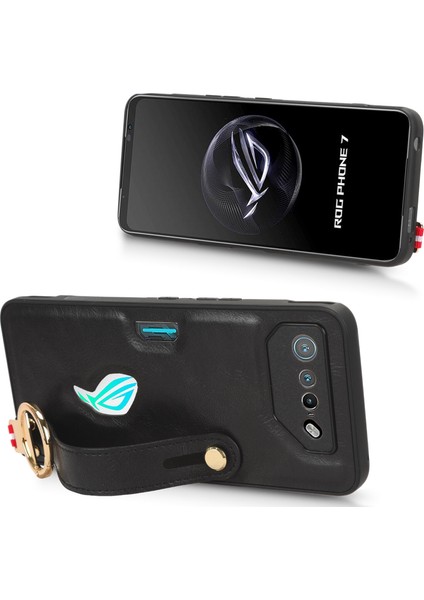 Asus Rog Phone 7 Kılıf Ayarlanabilir Bileklik Kickstand Döngü Pu Deri Bilek Kayışı (Yurt Dışından) fiyatları