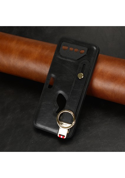 Asus Rog Phone 7 Kılıf Ayarlanabilir Bileklik Kickstand Döngü Pu Deri Bilek Kayışı (Yurt Dışından) indirimleri