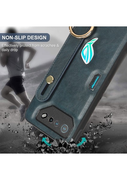 Asus Rog Phone 7 Kılıf Ayarlanabilir Bileklik Kickstand Döngü Pu Deri Bilek Kayışı (Yurt Dışından) fırsatları