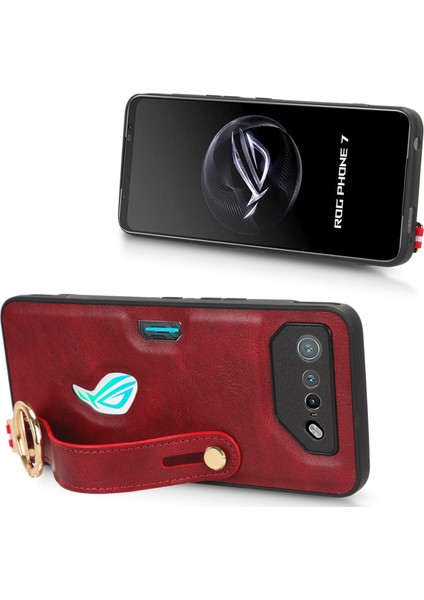 Asus Rog Phone 7 Kılıf Ayarlanabilir Bileklik Kickstand Döngü Pu Deri Bilek Kayışı (Yurt Dışından) fiyatları