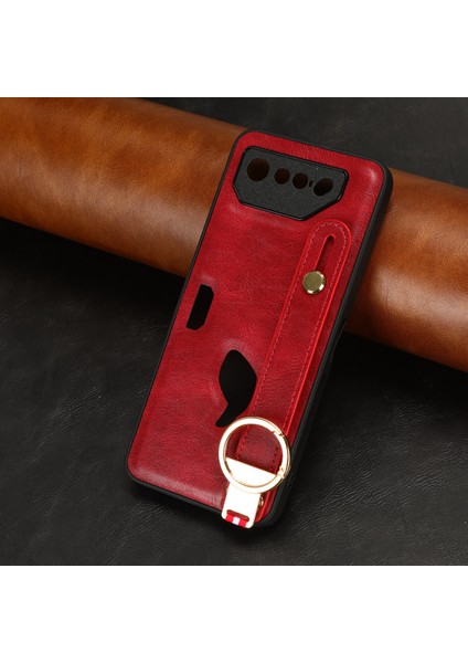 Asus Rog Phone 7 Kılıf Ayarlanabilir Bileklik Kickstand Döngü Pu Deri Bilek Kayışı (Yurt Dışından) indirimleri