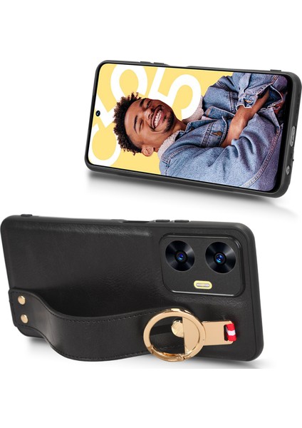Realme C55 4g Kılıf Ayarlanabilir Bileklik Kickstand Döngü Pu Deri Bilek Kayışı (Yurt Dışından) fiyatları