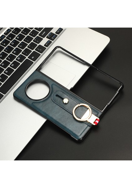 Tecno Phantom V Fold Kılıf Ayarlanabilir Bileklik Kickstand Döngü Pu Deri Bilek Kayışı (Yurt Dışından)
