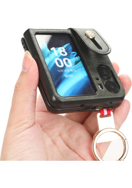 Oppo Fınd N2 Flıp 5g Kılıf Ayarlanabilir Bileklik Kickstand Döngü Pu Deri Bilek Kayışı (Yurt Dışından) fiyatları