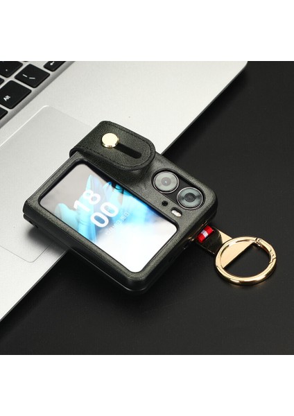 Oppo Fınd N2 Flıp 5g Kılıf Ayarlanabilir Bileklik Kickstand Döngü Pu Deri Bilek Kayışı (Yurt Dışından) indirimleri