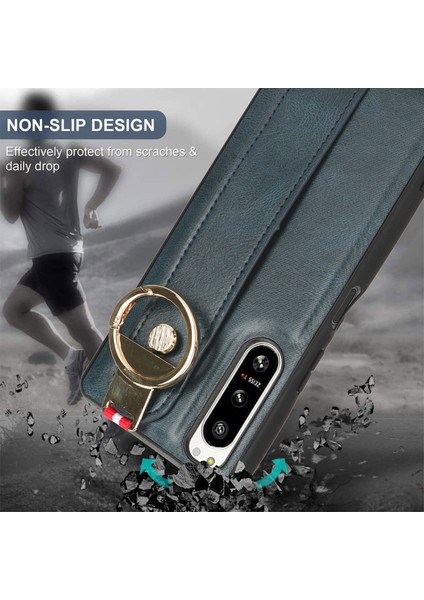 Sony Xperia 5 Iv Kılıf Ayarlanabilir Bileklik Kickstand Döngü Pu Deri Bilek Kayışı (Yurt Dışından) fırsatları