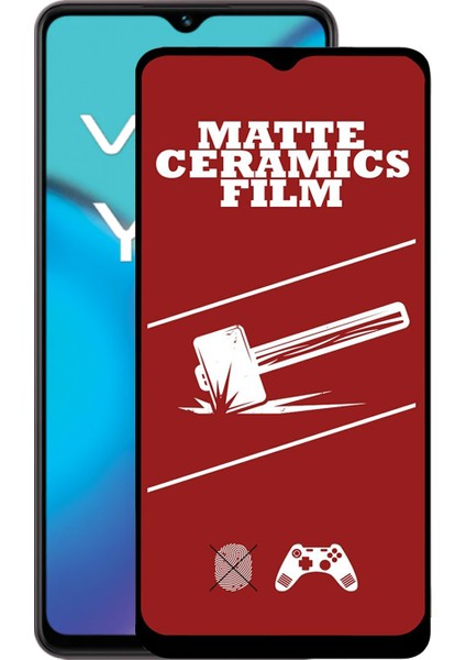 Vivo Y27 Tam Kaplayan Mat Seramik Nano Esnek Ekran Koruyucu Cam