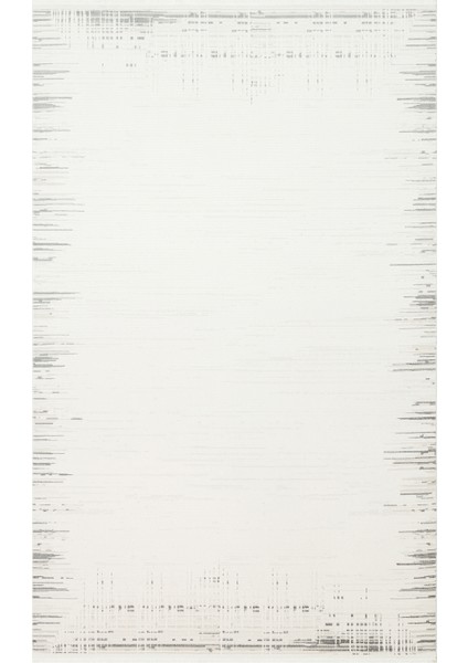 Lykıa Lky 01 Cream Grey Sade ve Modern Desenli Yumuşak Tuşeli Akrilik Makine Dokuması Halı