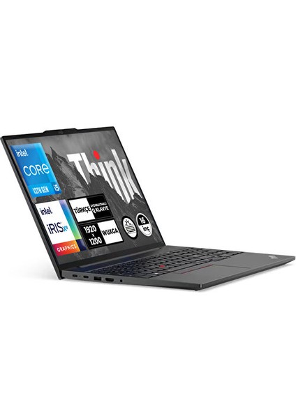 Thinkpad E16 Gen 1 Intel Core I5-1335U 16GB 512 GB SSD 16 Wuxga Windows 11 Pro Taşınabilir Bilgisayar (3 Yıl Yerinde Garanti)