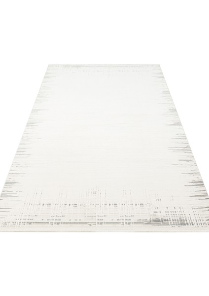 Lykıa Lky 01 Cream Grey Sade ve Modern Desenli Yumuşak Tuşeli Akrilik Makine Dokuması Halı indirimleri