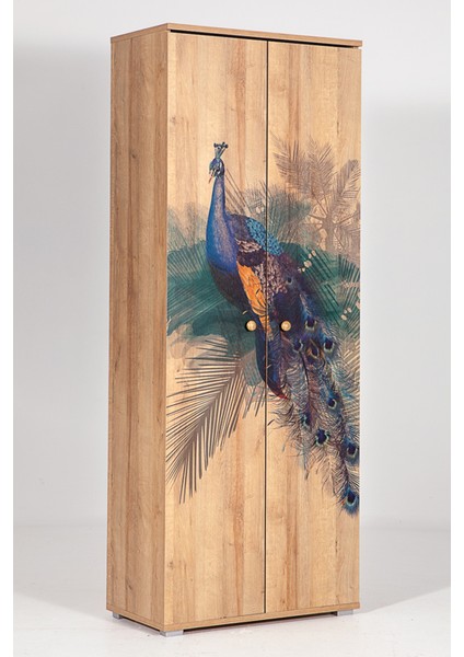 Nora Bird / 5 Raflı 2 Kapaklı Çok Amaçlı Mutfak Dolabı Banyo Dolabı Çok Amaçlı Dolap