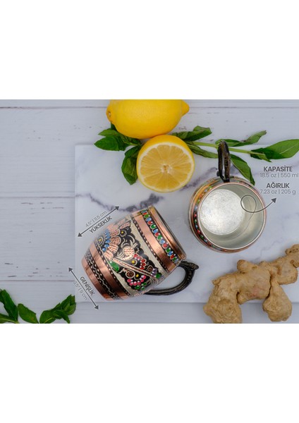 50 cc Işlemeli Kalaylı Kalın Bakır Bira Kokteyl Ayran Bardağı, Kadehi, 4'lü Set fırsatları