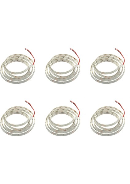 6x 1m 60-3528 Smd Su Geçirmez LED Işık Şeridi DC12V (Mavi) (Yurt Dışından)