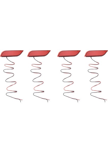 4x Otomotiv LED Arka Tampon Kuyruk Lambası Fren Lambası Dönüş Sinyali Işık Reflektörü / / Xv / (Yurt Dışından)