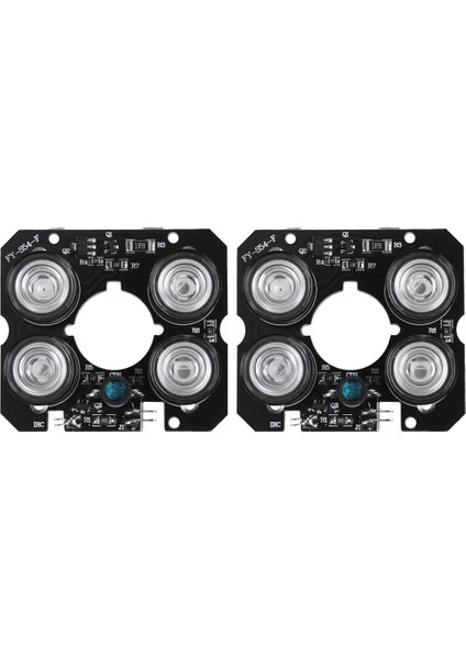2 Adet 4 Dizi Ir LED Spot Işık Kızılötesi 4x Ir LED Kurulu Cctv Kameralar Için Gece Görüşü (52MM Çap) (Yurt Dışından)