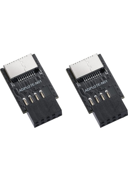 2x USB 2.0 Ön Panel Başlığı USB 9pin - USB 2.0 Tip-E Dahili Adaptör Anakart Fiş Adaptörü (Yurt Dışından)
