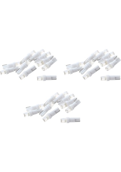 30X T5 W1.2W W3W 1 Smd Gösterge Paneli LED Araç Cuneate Iç IŞIKLAR12V Beyaz (Yurt Dışından)