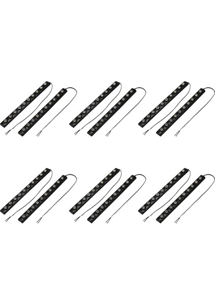 12 x 20W Gündüz Farları Otomatik Drl LED Sürüş Işıkları 10 Cob LED Araba Ampul 200LM Dc 12V (Beyaz Işık) (Yurt Dışından)