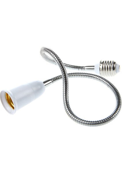 E27 - E27 Işıklı Lamba Ampulü Esnek Uzatma Adaptörü Dönüştürücü (BEYAZ,60CM) (Yurt Dışından)