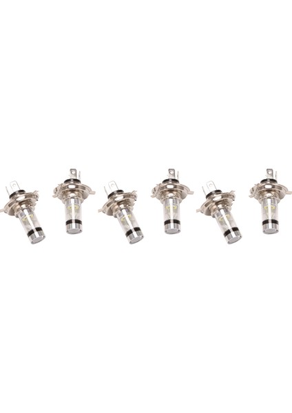 6 Adet H4 9003 Hb2 LED Motosiklet Far Ampulleri Hıd Yüksek ve Düşük Işın 6500 K Beyaz Güç (Yurt Dışından)