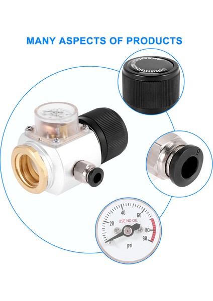 Co2 Şarj Cihazı Gaz Regülatörü Basınç Düşürücü Adaptör Cam Şişeler Için Akvaryum Bira, BE030 (Yurt Dışından)