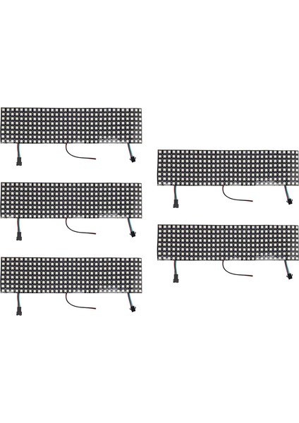 5x LED Panel, WS2812B Rgb 832 Piksel Dijital Esnek Nokta Bireysel Adreslenebilir LED Ekran (Yurt Dışından)