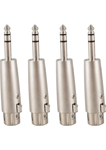 4x Yeni Xlr - Kadın 6.3mm Jack Kurşun Fiş Mikrofon Mikrofon Yama Kablosu Adaptörü (Yurt Dışından)