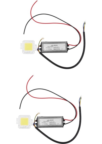 4x 50W LED Sürücü Su Geçirmez IP67 Güç Kaynağı Yüksek Güç Adaptörü + 50W LED Çip Ampul Enerji Tasarrufu Dıy Gün Işığı Için (Yurt Dışından)