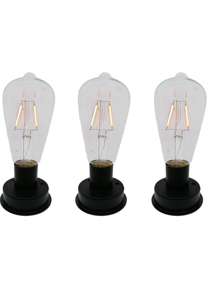 3 Adet Güneş LED Tungsten Filament Ampul Lamba 2800 K Otomatik Işık Sensörleri Çit Gece Işıkları Bahçe Lambası (7 Cm) (Yurt Dışından)