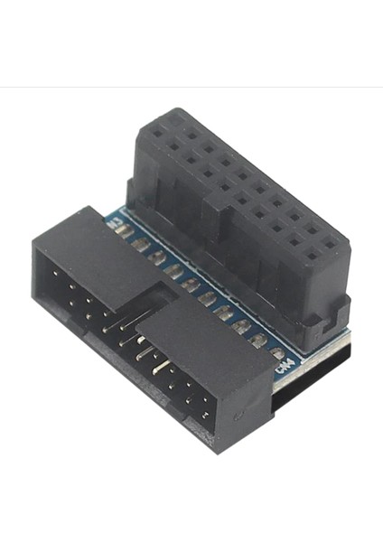 USB 3.0 90 Derece Adaptör Siyah USB 3.0 20PIN Erkek Kadın L Dönüş Sağ Açı Güç Adaptörü Anakart Aşağı Açılı (Yurt Dışından)